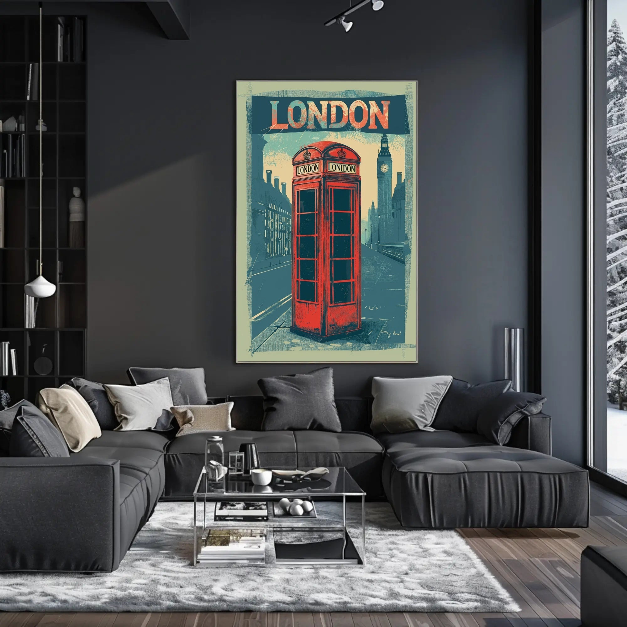 Classic London Telephone Box Travel Poster PosterGoat