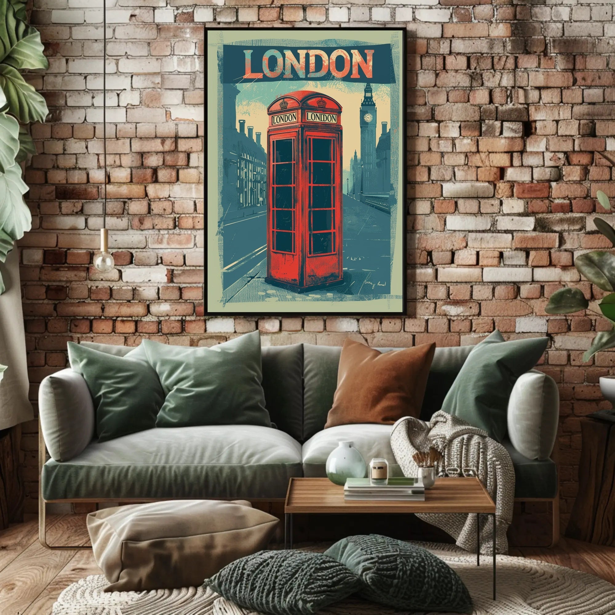 Classic London Telephone Box Travel Poster PosterGoat