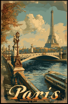 Classic Parisian Elegance View Travel Poster PosterGoat