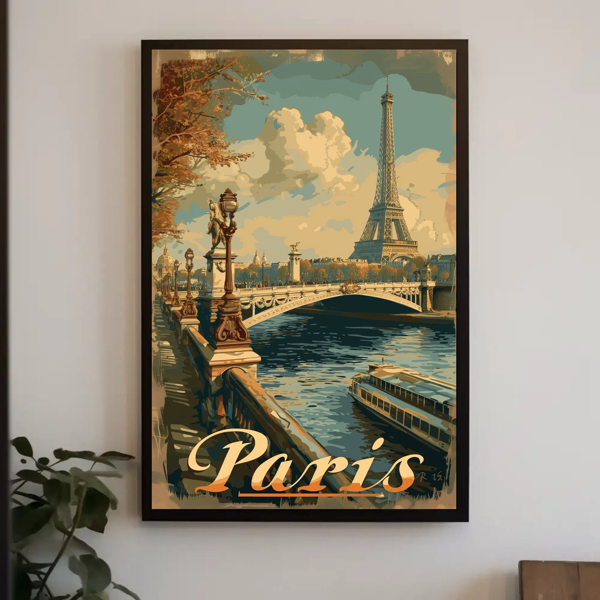Classic Parisian Elegance View Travel Poster PosterGoat