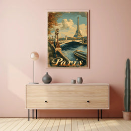 Classic Parisian Elegance View Travel Poster PosterGoat