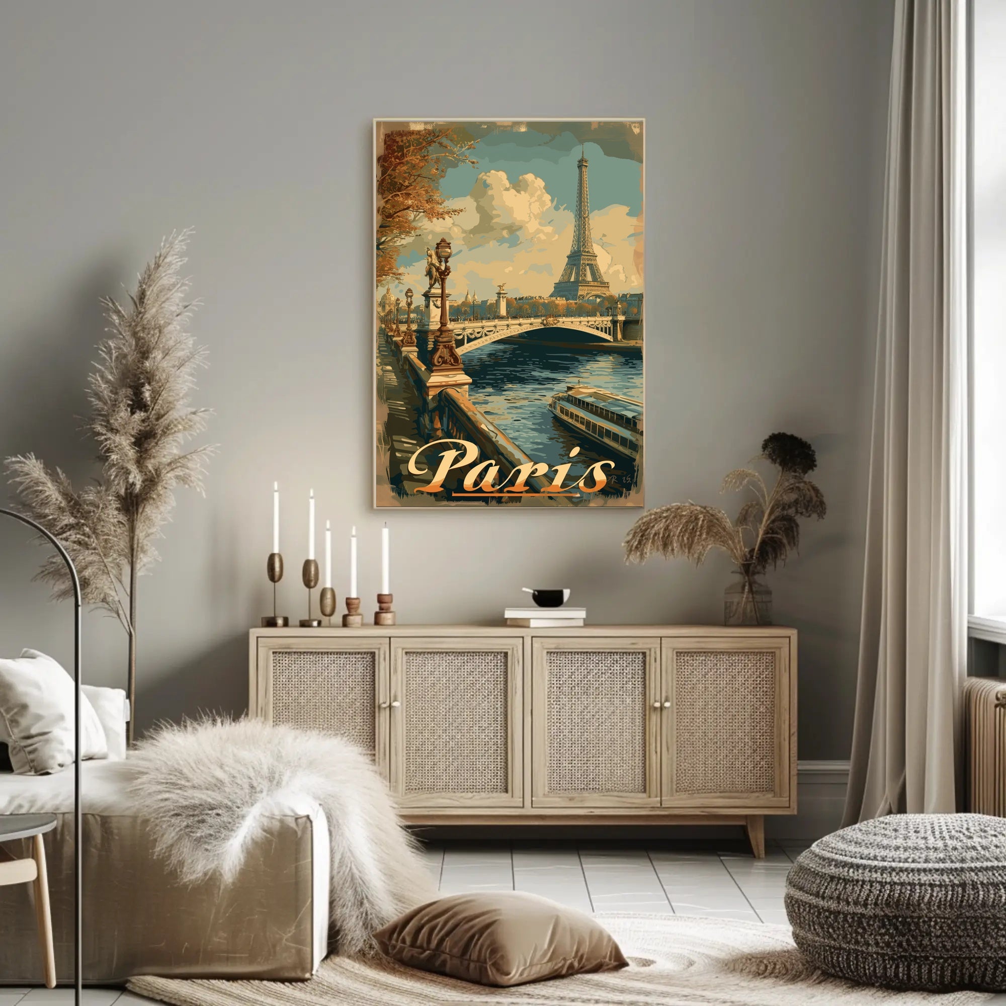 Classic Parisian Elegance View Travel Poster PosterGoat