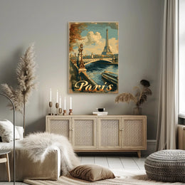 Classic Parisian Elegance View Travel Poster PosterGoat
