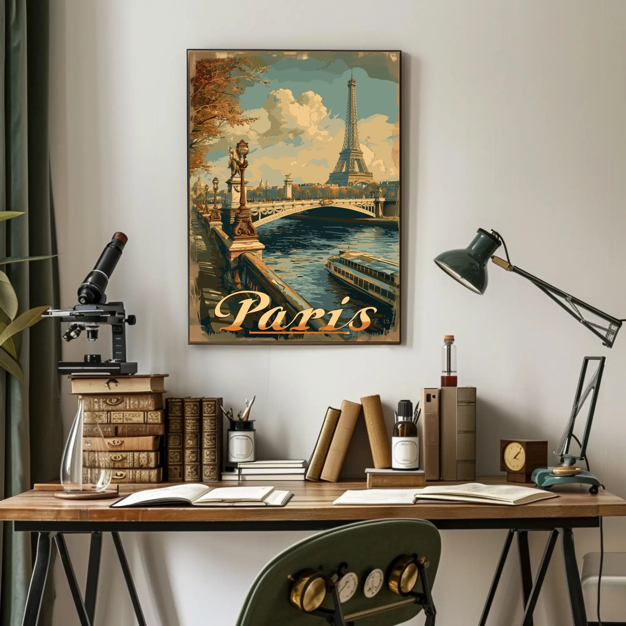 Classic Parisian Elegance View Travel Poster PosterGoat