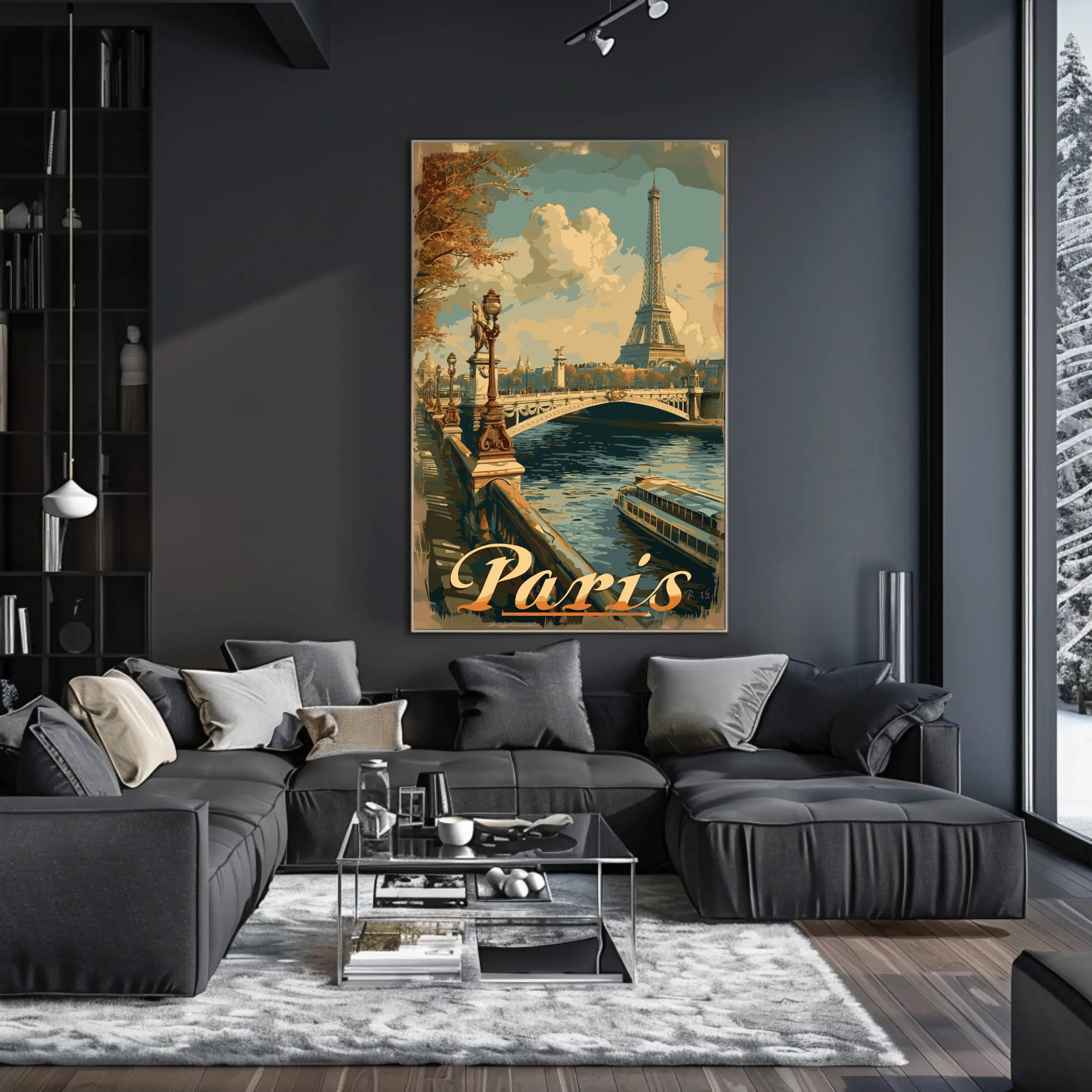 Classic Parisian Elegance View Travel Poster PosterGoat