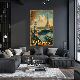 Classic Parisian Elegance View Travel Poster PosterGoat