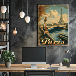 Classic Parisian Elegance View Travel Poster PosterGoat