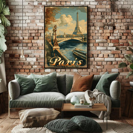 Classic Parisian Elegance View Travel Poster PosterGoat