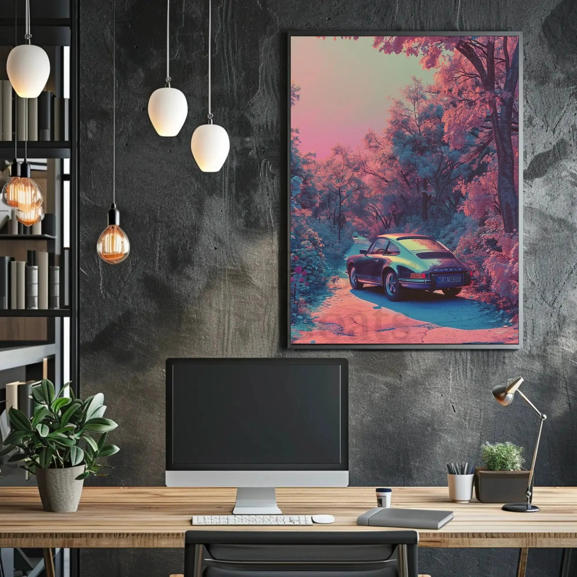 Classic Porsche Scenic Dreamscape Poster PosterGoat