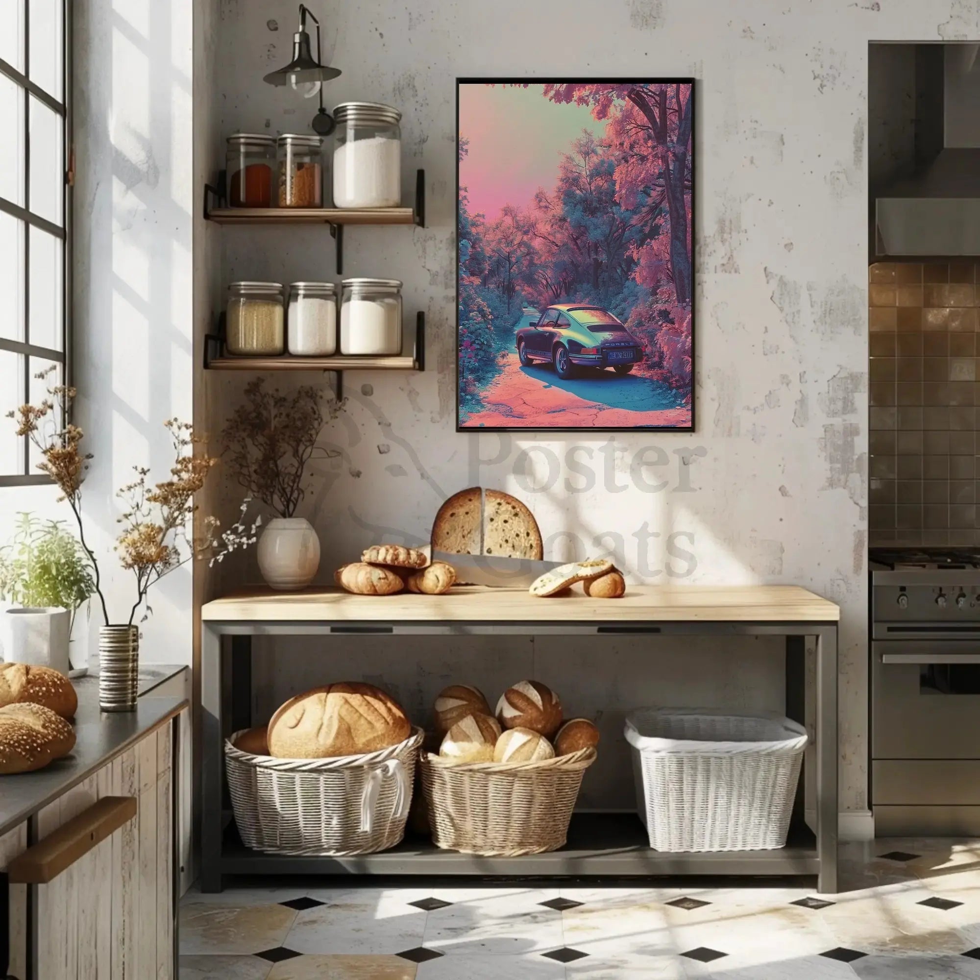 Classic Porsche Scenic Dreamscape Poster PosterGoat