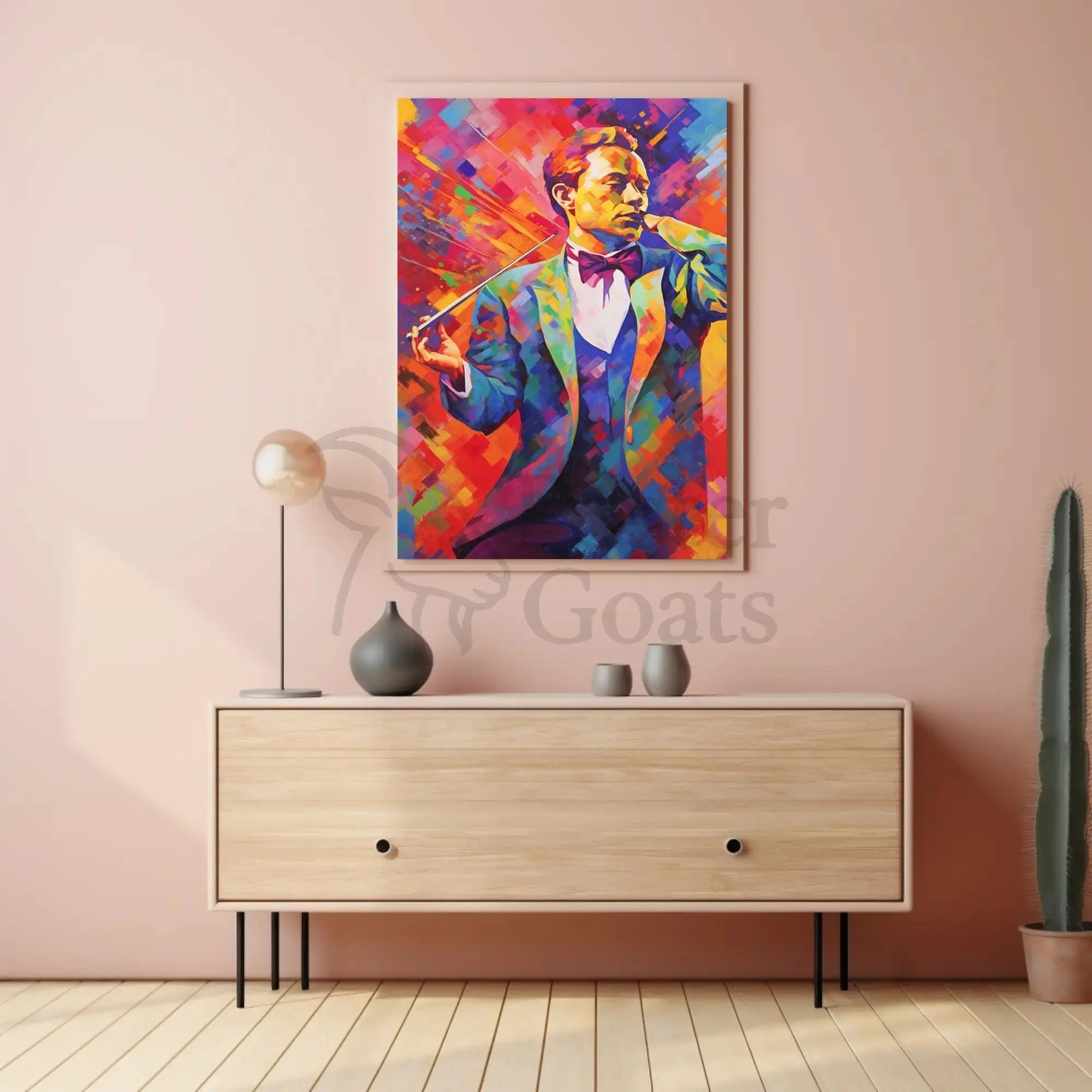 Classical Conductor in Motion Abstract, Artistic Poster PosterGoat