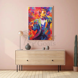 Classical Conductor in Motion Abstract, Artistic Poster PosterGoat