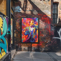 Classical Conductor in Motion Abstract, Artistic Poster PosterGoat