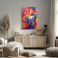 Classical Conductor in Motion Abstract, Artistic Poster PosterGoat