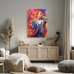 Classical Conductor in Motion Abstract, Artistic Poster PosterGoat