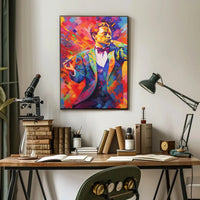 Classical Conductor in Motion Abstract, Artistic Poster PosterGoat