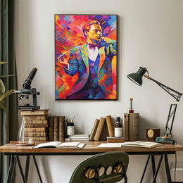 Classical Conductor in Motion Abstract, Artistic Poster PosterGoat