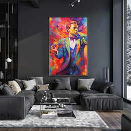 Classical Conductor in Motion Abstract, Artistic Poster PosterGoat