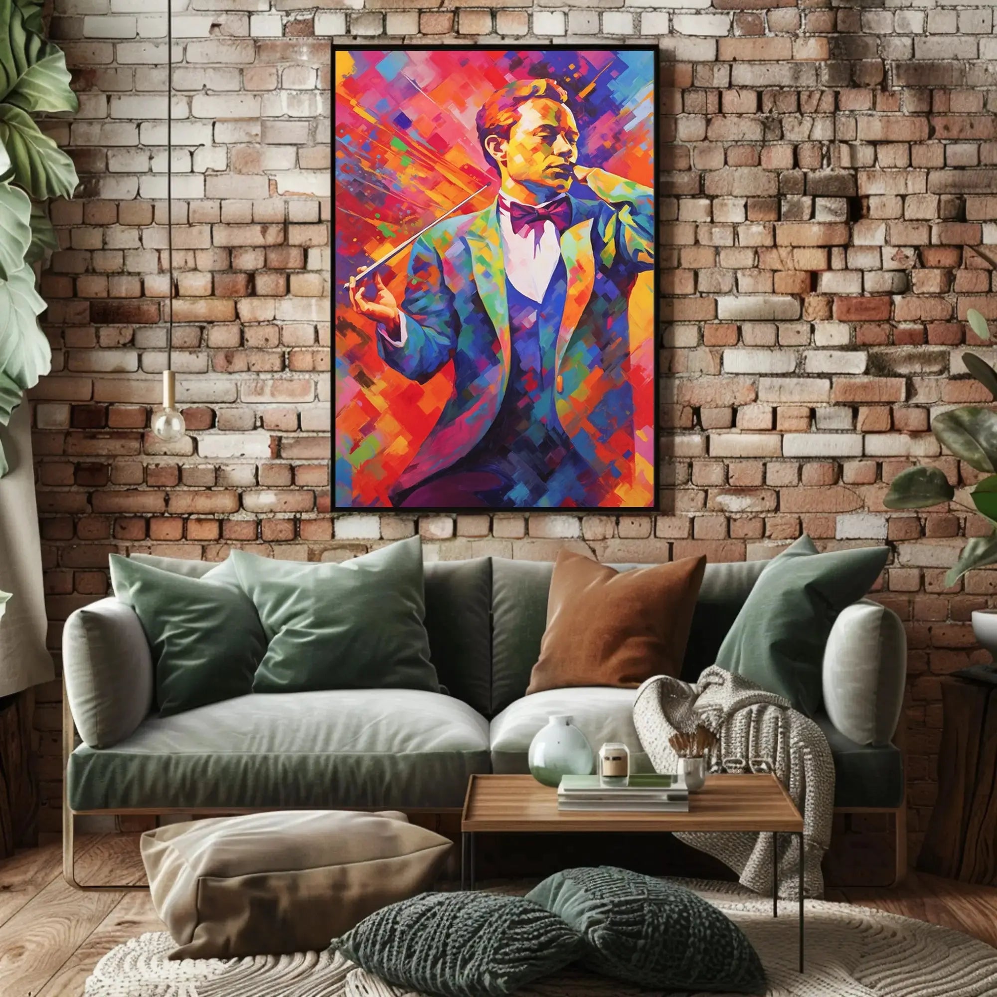 Classical Conductor in Motion Abstract, Artistic Poster PosterGoat