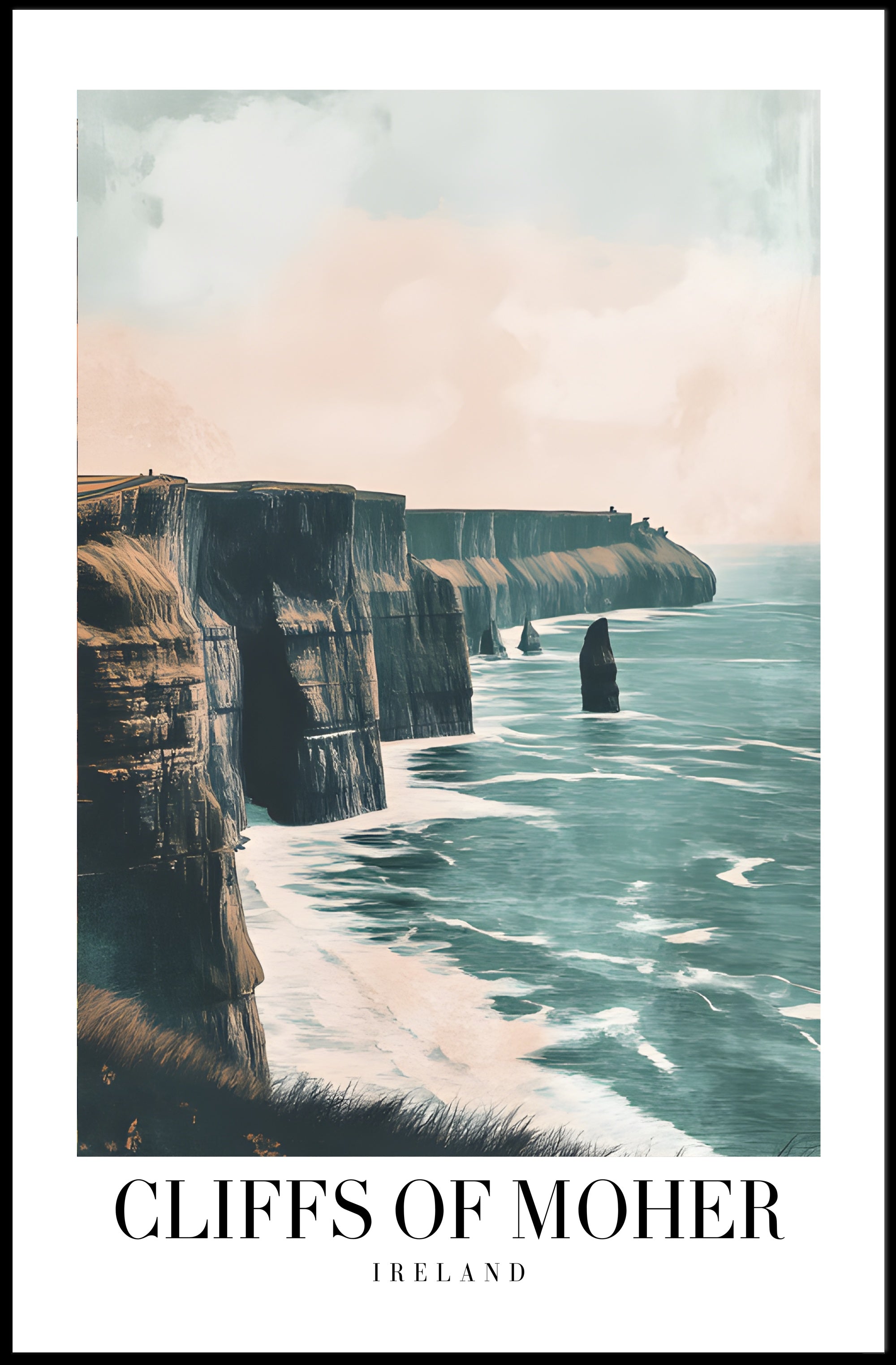 Cliffs of Moher Ireland Travel Poster PosterGoat