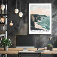 Cliffs of Moher Ireland Travel Poster PosterGoat