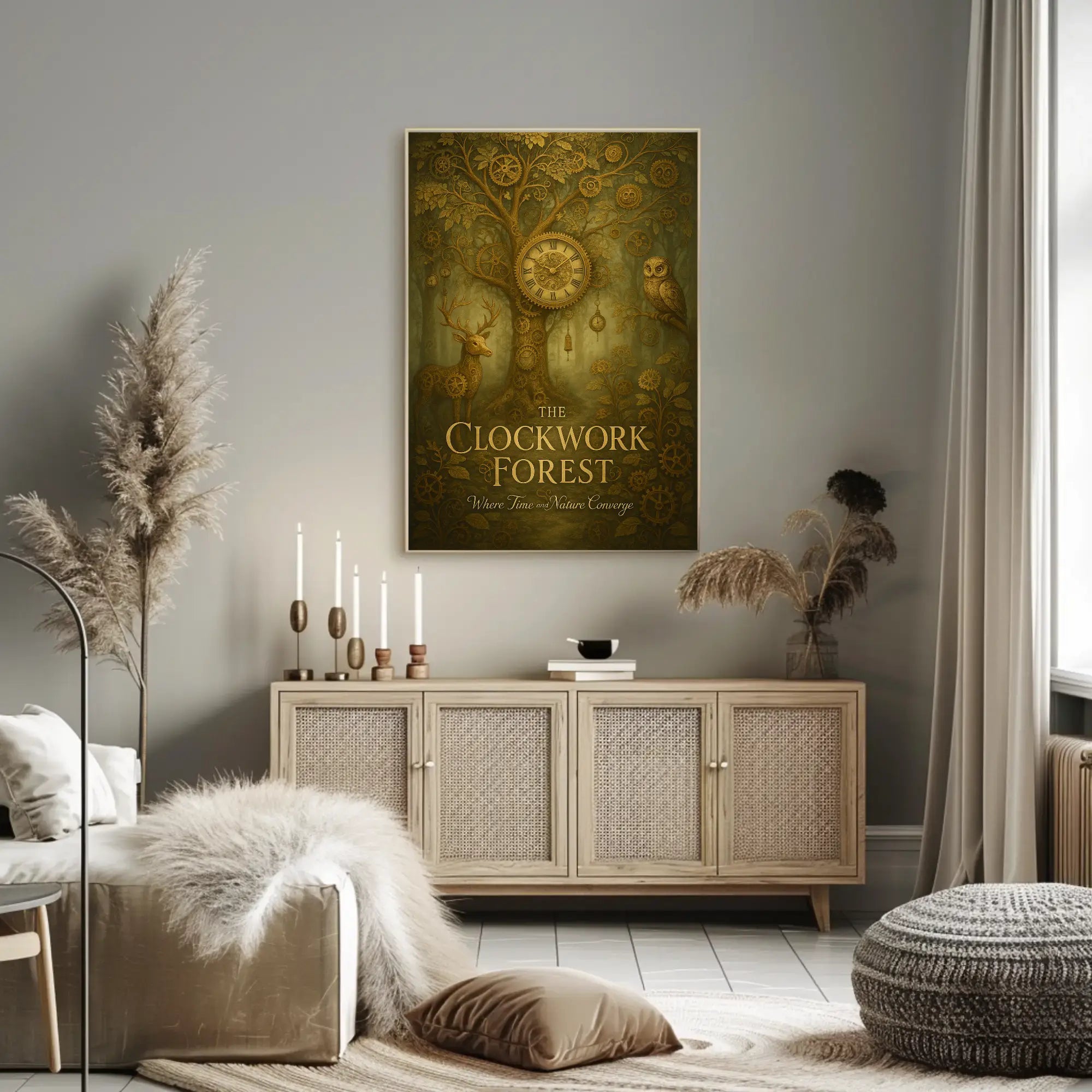 Clockwork Nature Realism Steampunk Artistic Poster PosterGoat