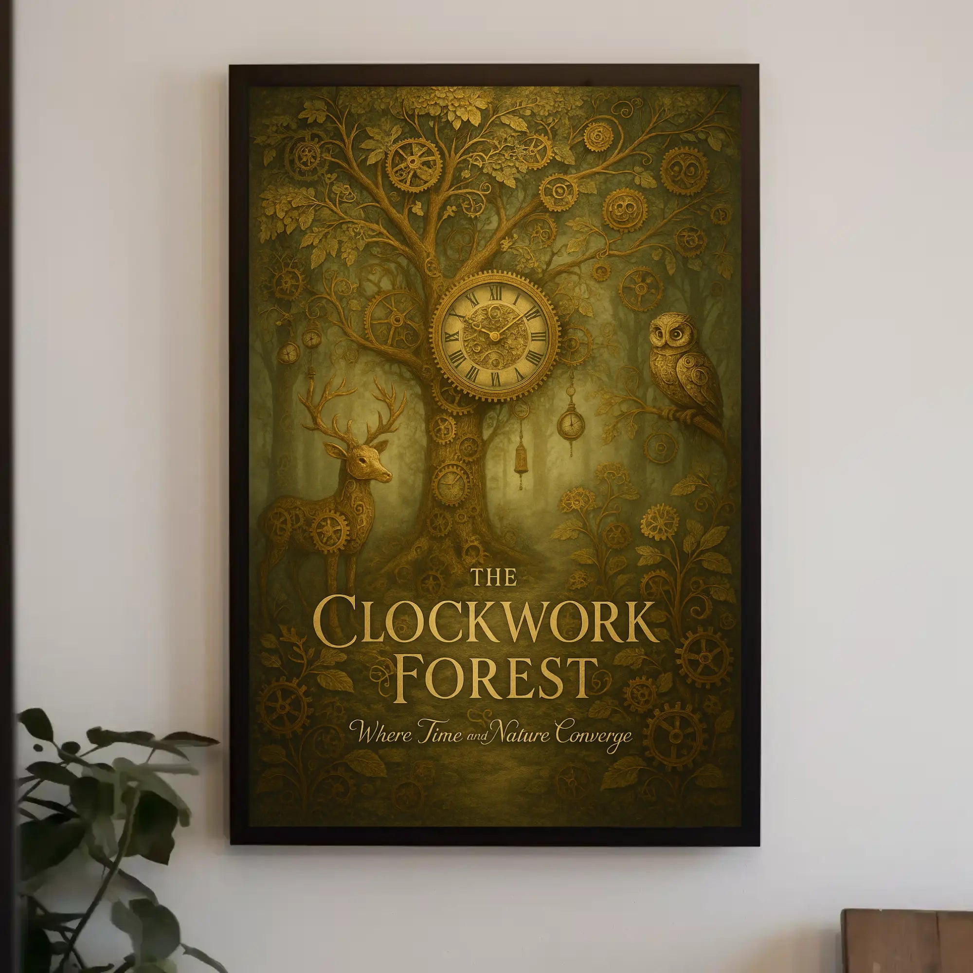 Clockwork Nature Realism Steampunk Artistic Poster PosterGoat