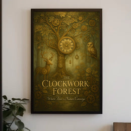 Clockwork Nature Realism Steampunk Artistic Poster PosterGoat