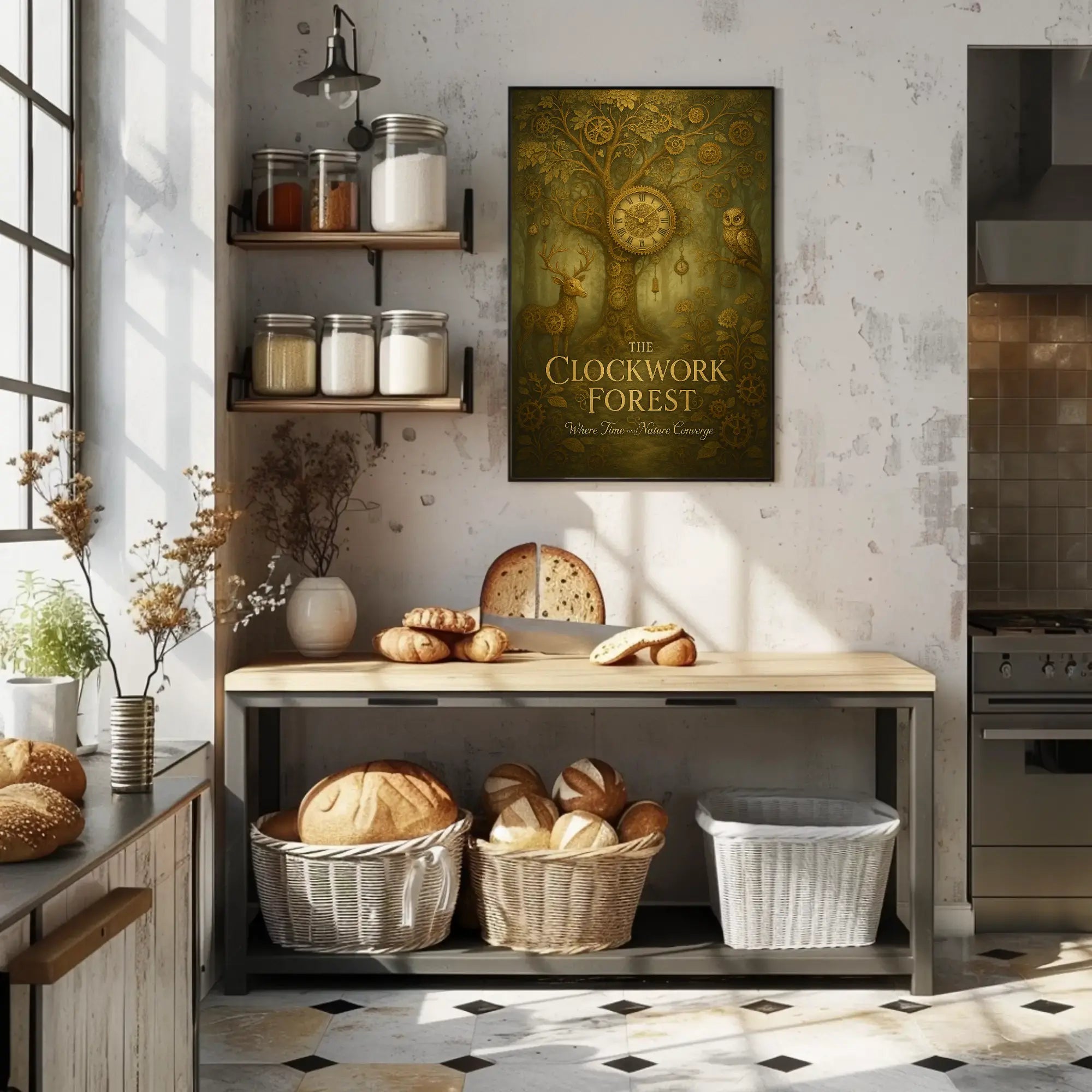 Clockwork Nature Realism Steampunk Artistic Poster PosterGoat