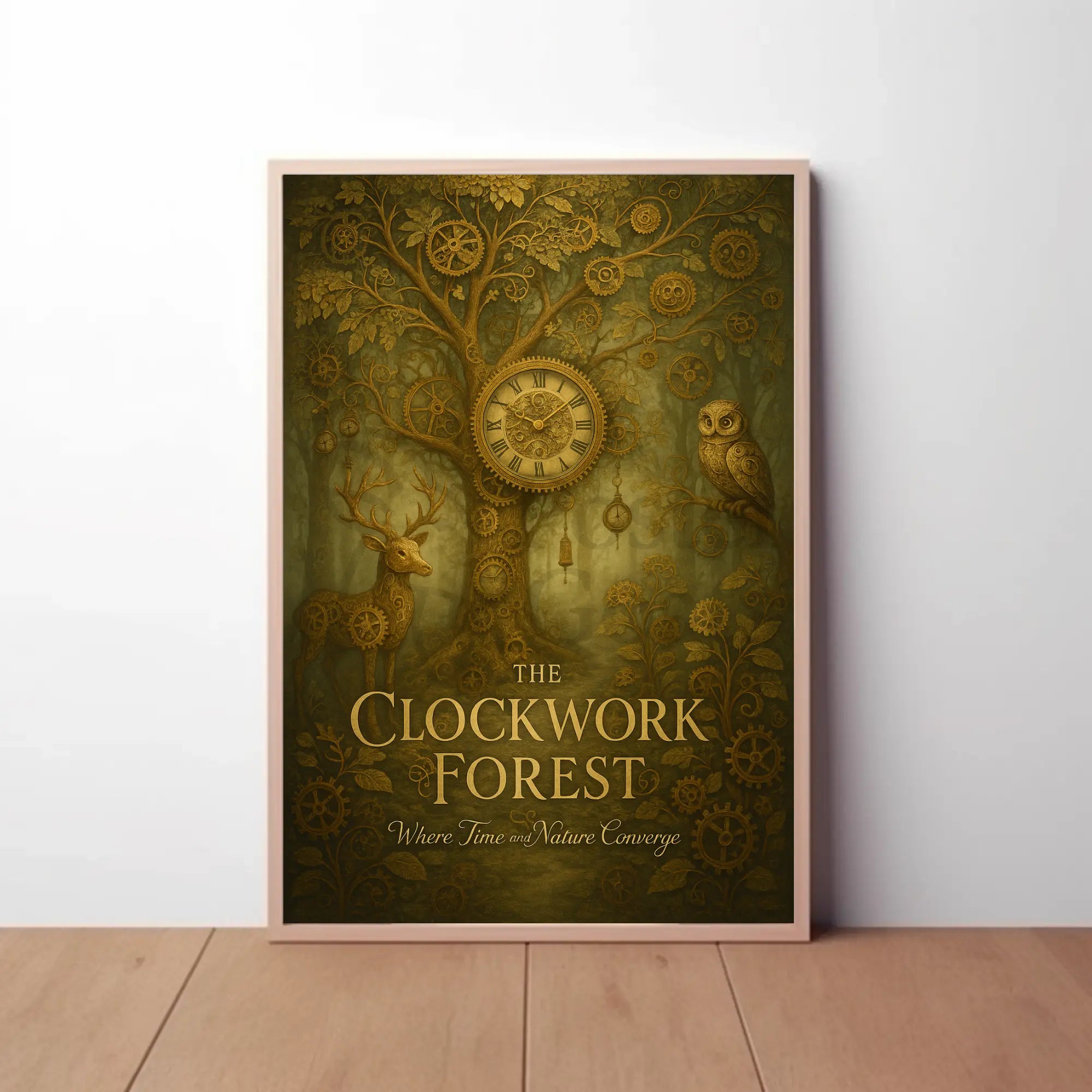 Clockwork Nature Realism Steampunk Artistic Poster PosterGoat