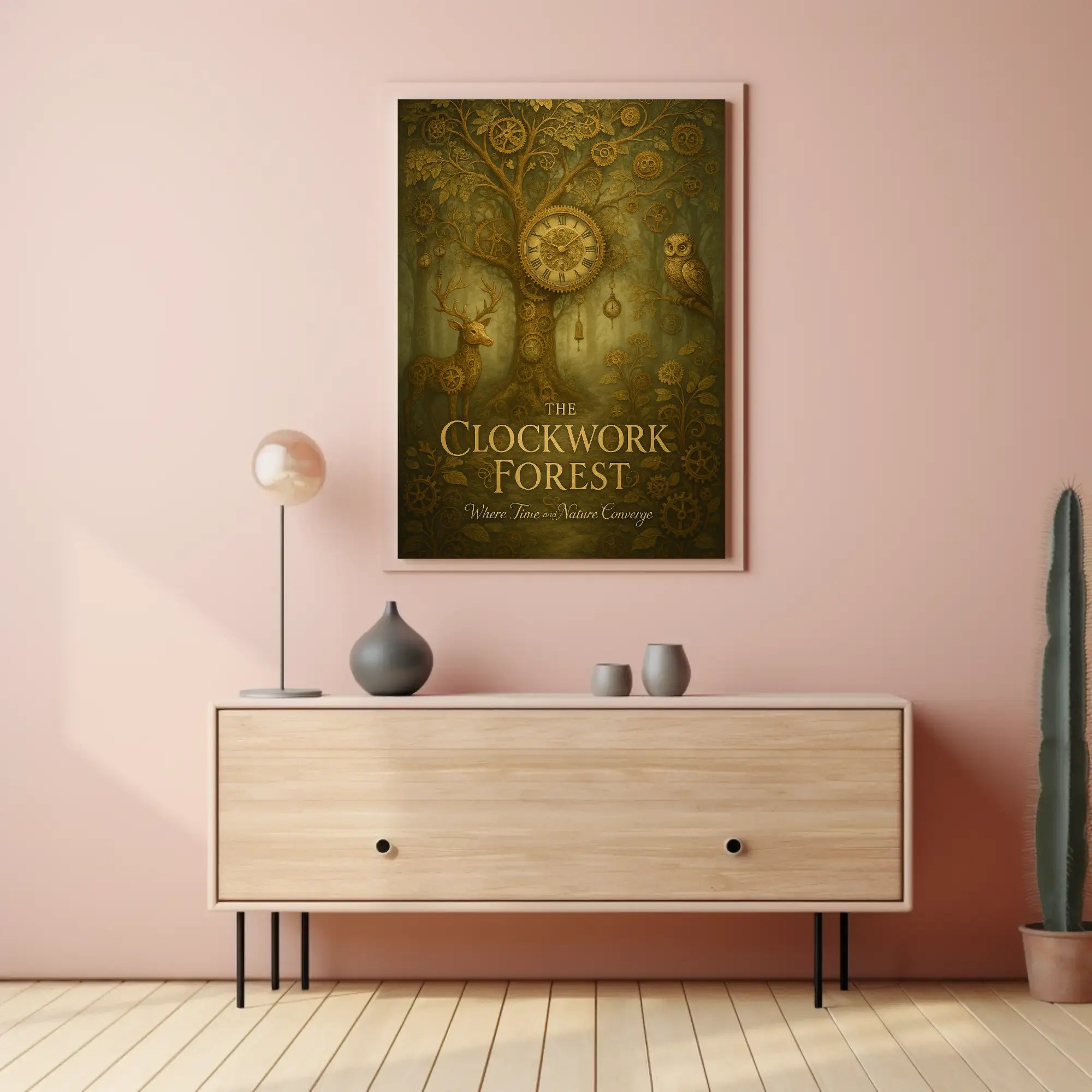 Clockwork Nature Realism Steampunk Artistic Poster PosterGoat