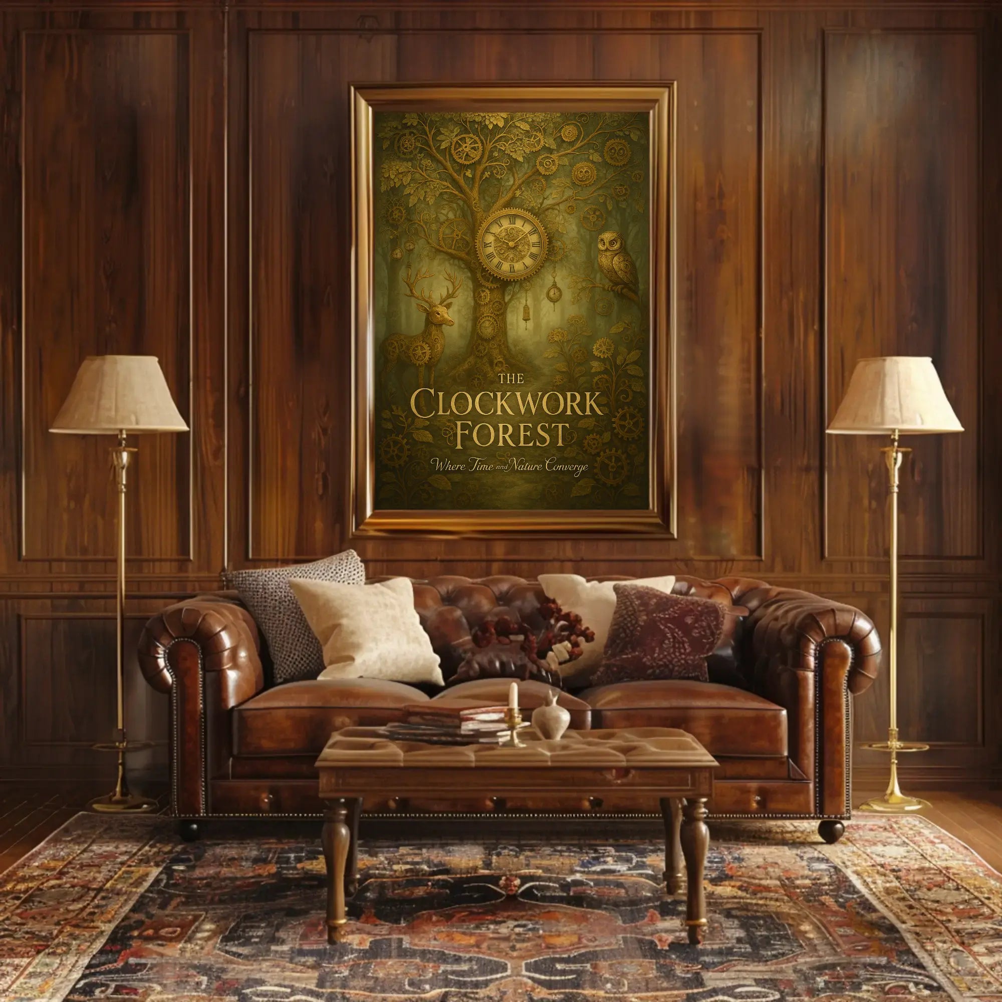 Clockwork Nature Realism Steampunk Artistic Poster PosterGoat