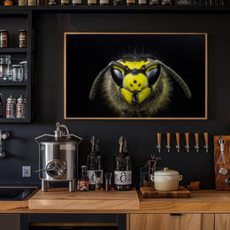 Close-Up Detailed Wasp Face Ultra HD Animal Poster PosterGoat
