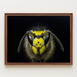 Close-Up Detailed Wasp Face Ultra HD Animal Poster PosterGoat