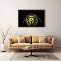 Close-Up Detailed Wasp Face Ultra HD Animal Poster PosterGoat