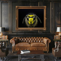 Close-Up Detailed Wasp Face Ultra HD Animal Poster PosterGoat
