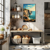 Coastal Lighthouse Vintage Travel Artistic Poster PosterGoat