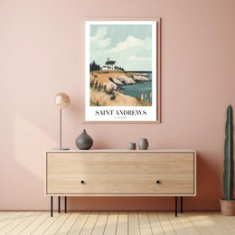 Coastal Serenity Art Print: Travel Poster PosterGoat