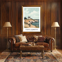 Coastal Serenity Art Print: Travel Poster PosterGoat