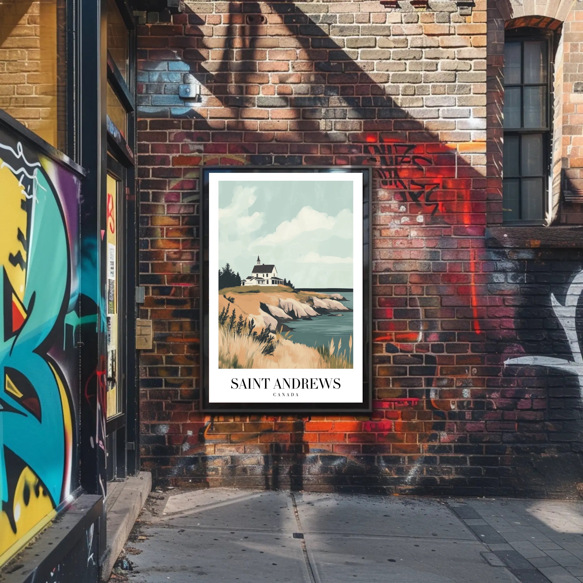 Coastal Serenity Art Print: Travel Poster PosterGoat
