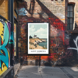 Coastal Serenity Art Print: Travel Poster PosterGoat