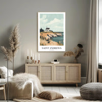 Coastal Serenity Art Print: Travel Poster PosterGoat