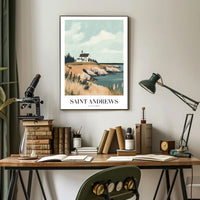 Coastal Serenity Art Print: Travel Poster PosterGoat