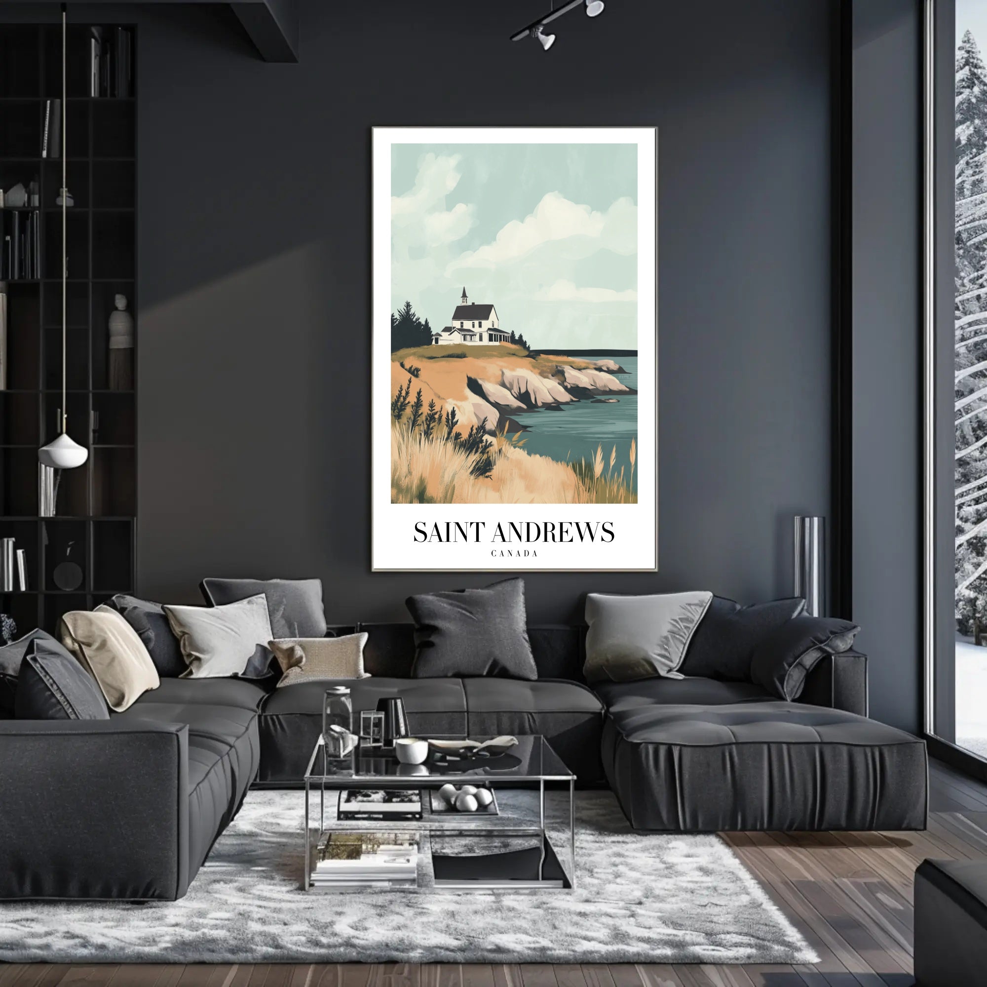 Coastal Serenity Art Print: Travel Poster PosterGoat
