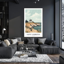 Coastal Serenity Art Print: Travel Poster PosterGoat