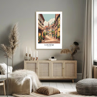 Colmar Street Scene Vintage Travel Poster PosterGoat