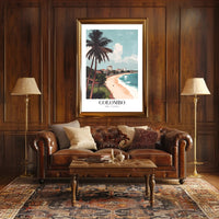 Colombo Coastal Scene Vintage Travel Poster PosterGoat