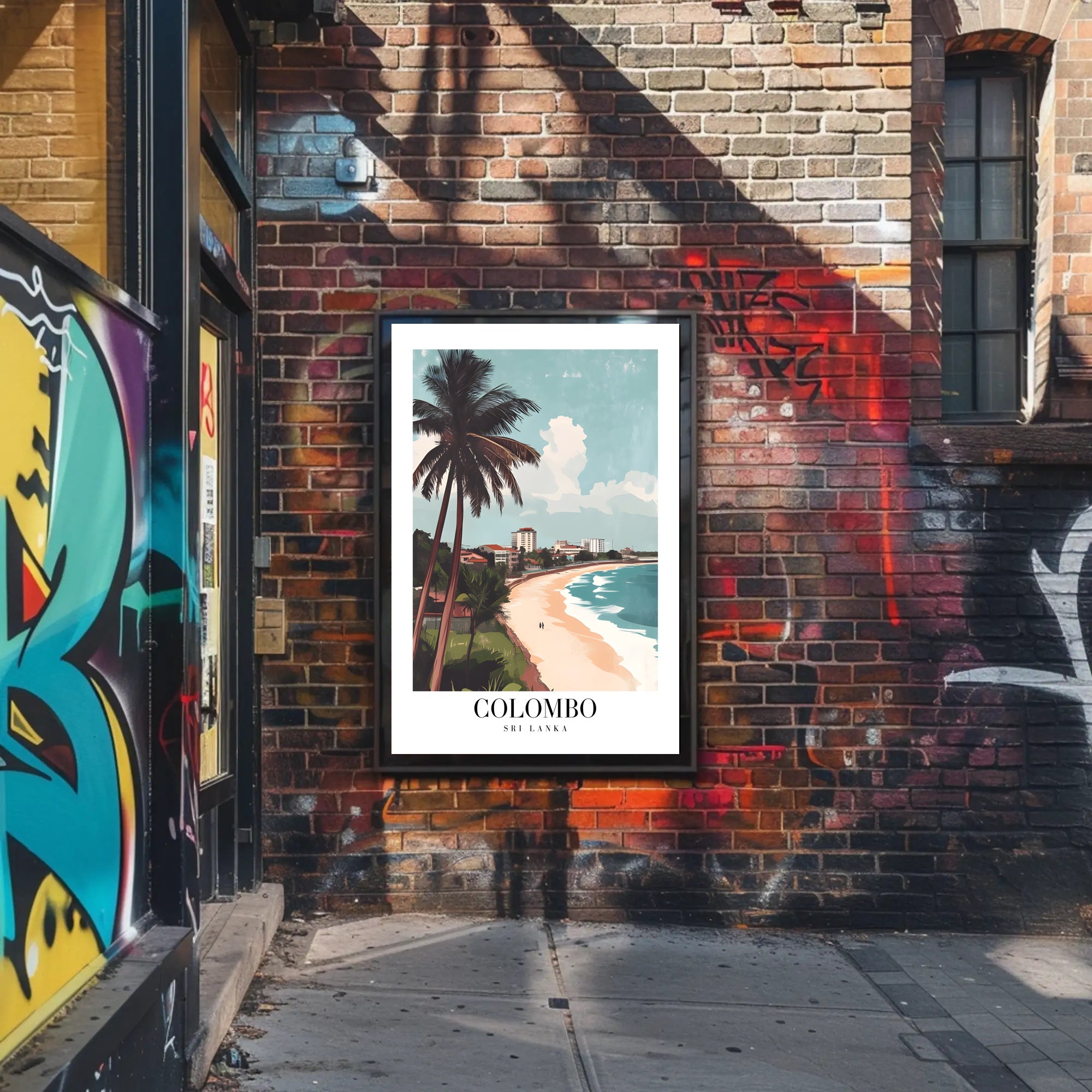 Colombo Coastal Scene Vintage Travel Poster PosterGoat