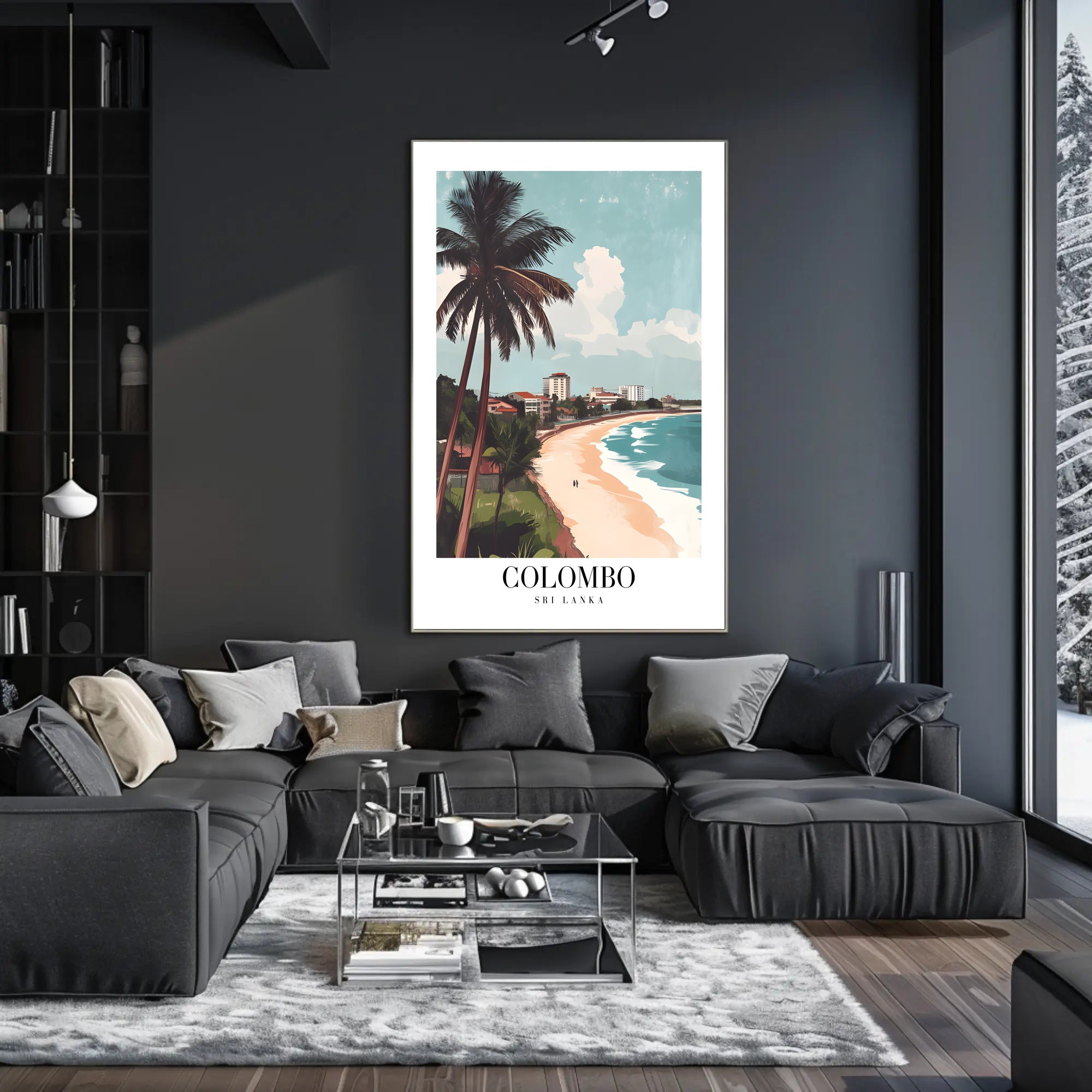 Colombo Coastal Scene Vintage Travel Poster PosterGoat