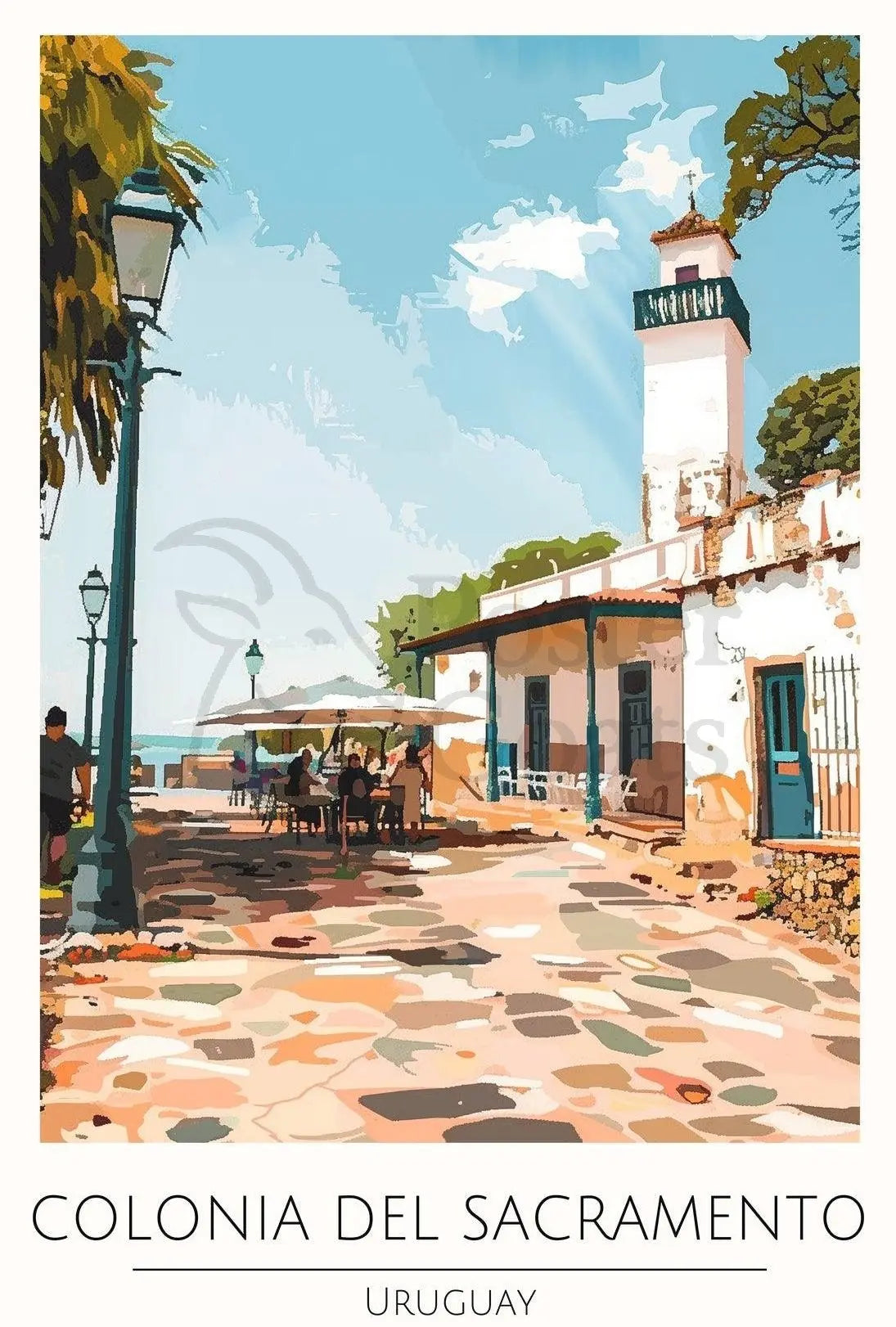 Colonia del Sacramento Vintage Travel Poster PosterGoat